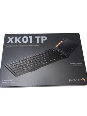 ProtoArc XK01TP Foldable Wireless Bluetooth Keyboard Touchpad + Case - Brand New